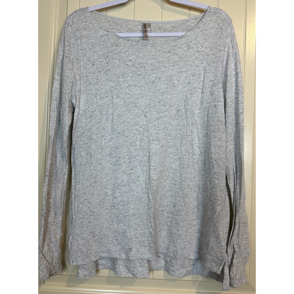 Banana Republic Womens Long Sleeve Stretch Boatneck T-Shirt sz‎ L modal cotton